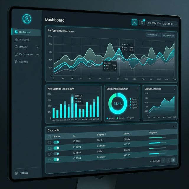 Oracle APEX UI Dashboard